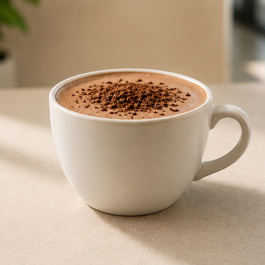 Cup of hot chocolate for an office beverage service menu